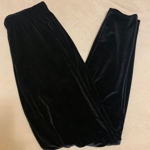 Black Velvet Leggings